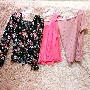 Three Matching Floral Shirts